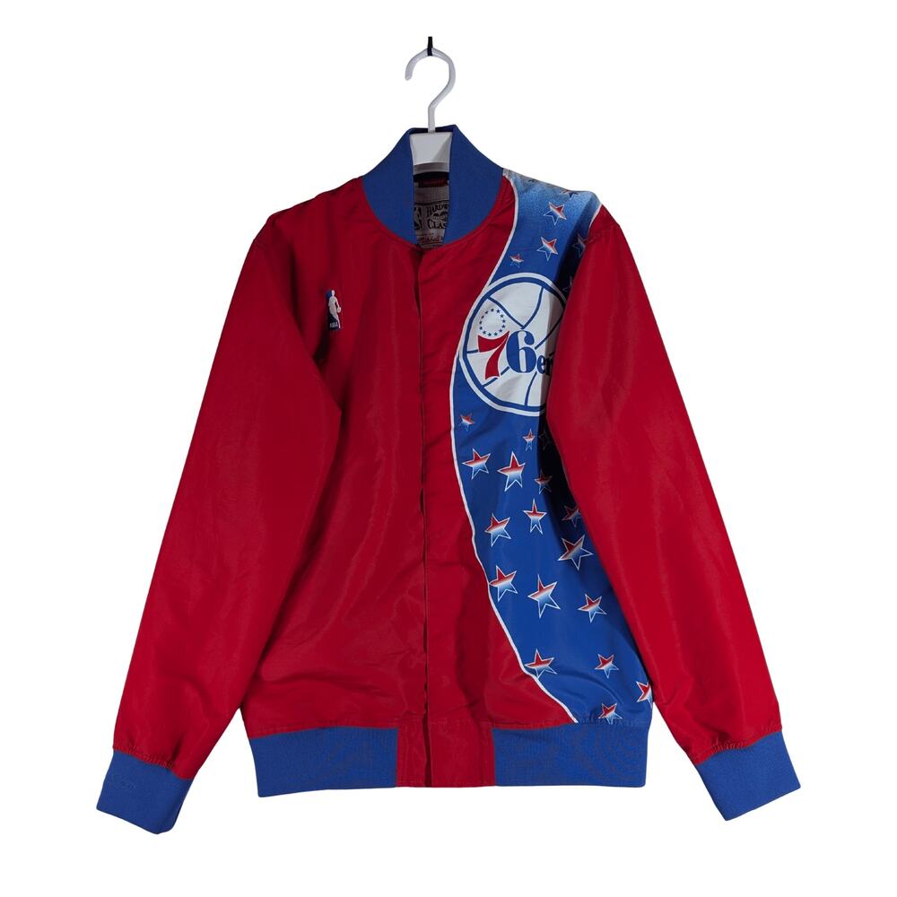 Mitchell & Ness Philadelphia 76ers 1993-94 Red Full Snap Warmup Jacket Size S